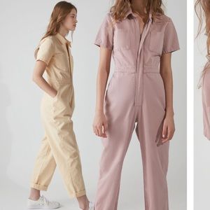 BDG Canvas Flight Jumpsuit Off White